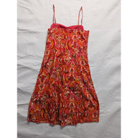 Tommy Hilfiger Paisley Spaghetti Strap Summer Dress Red Orange
