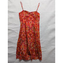 Tommy Hilfiger Paisley Spaghetti Strap Summer Dress Red Orange