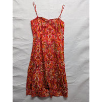 Tommy Hilfiger Paisley Spaghetti Strap Summer Dress Red Orange