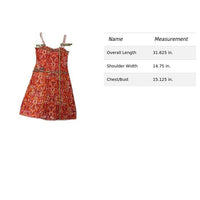 Tommy Hilfiger Paisley Spaghetti Strap Summer Dress Red Orange