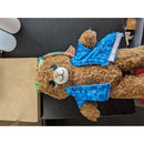 Build-A-Bear Brown Plush Teddy Bear With Blue Patterned Jacket