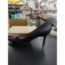 Nordstrom Rack Black Faux Leather Pointed Toe High Heel Pumps 3.5" Heel Womens Size 9