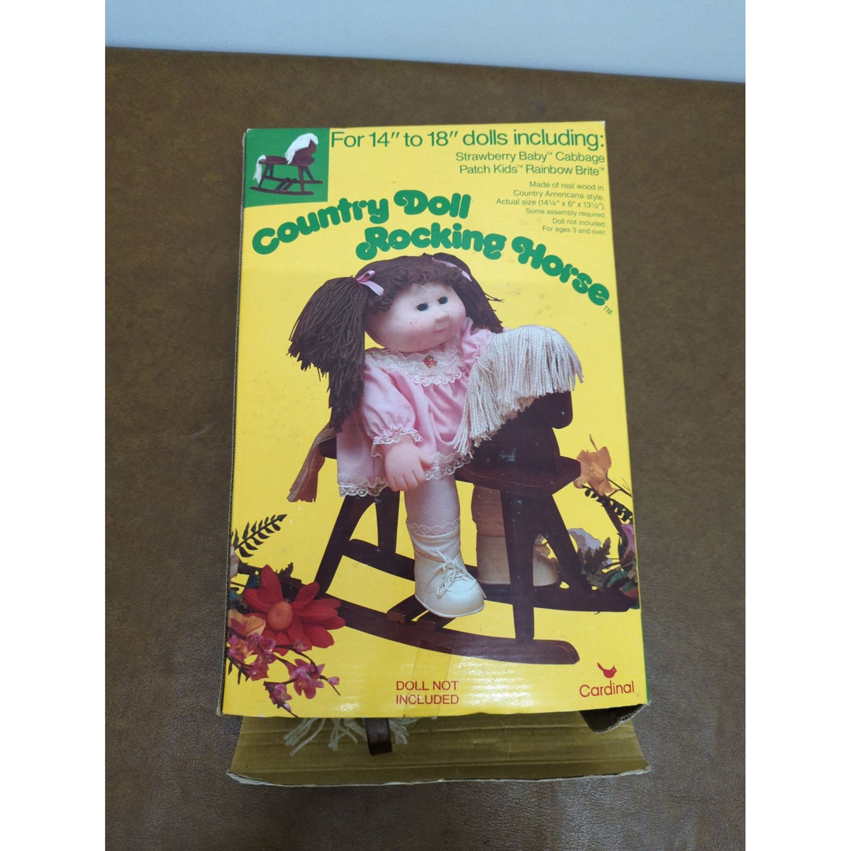 Country Doll Rocking Horse For 14"-18" Dolls Includes Cabbage Patch & Rainbow Brite Cardinal Wood Assembly Required
