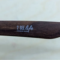 Stylish Black & Wood Grain Eyeglasses Unisex Blue Light Filter