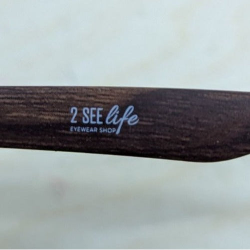 Stylish Black & Wood Grain Eyeglasses Unisex Blue Light Filter