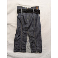 7 For All Mankind Womens Denim Pencil Skirt With Belt