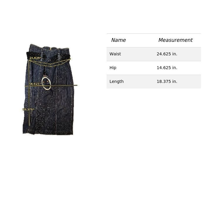 7 For All Mankind Womens Denim Pencil Skirt With Belt