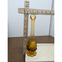 Fenton Amber Glass Bud Vase Decorative Collectible Flower Holder
