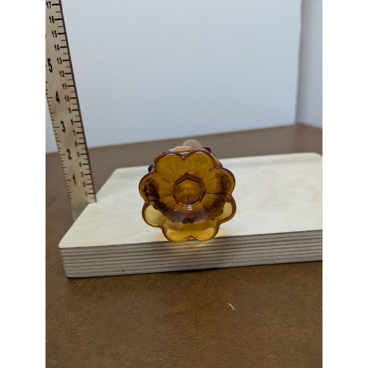 Fenton Amber Glass Bud Vase Decorative Collectible Flower Holder