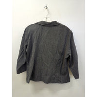 Ashley Stewart Womens Gray 3/4 Sleeve Blazer Size 14 Button Front Office Wear