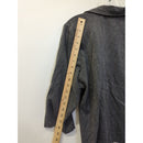 Ashley Stewart Womens Gray 3/4 Sleeve Blazer Size 14 Button Front Office Wear