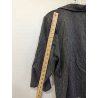 Ashley Stewart Womens Gray 3/4 Sleeve Blazer Size 14 Button Front Office Wear