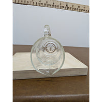 Vintage Cut Glass Mug Starburst Design Small Pitcher Collectible