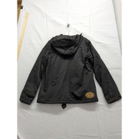 Burton Black Hooded Winter Jacket With Zipper & Snap Closures Size L Lightweight
