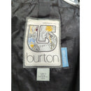 Burton Black Hooded Winter Jacket With Zipper & Snap Closures Size L Lightweight