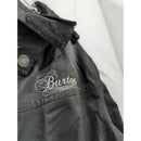 Burton Black Hooded Winter Jacket With Zipper & Snap Closures Size L Lightweight