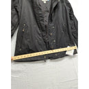 Burton Black Hooded Winter Jacket With Zipper & Snap Closures Size L Lightweight