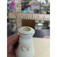 The Foley China Ivory Miniature Vase With Northampton Crest Made In England Gold Trim Vintage Collectible 3 Inches Tall