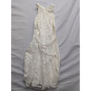 Luxe By Carmen Marcvalvo Womens Floral Jacquard Sleeveless Dress S White Elegant
