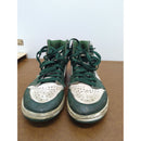 Air Jordan Retro High Tops Green & White Sneakers Mens Size 8 Distressed Pre-Owned