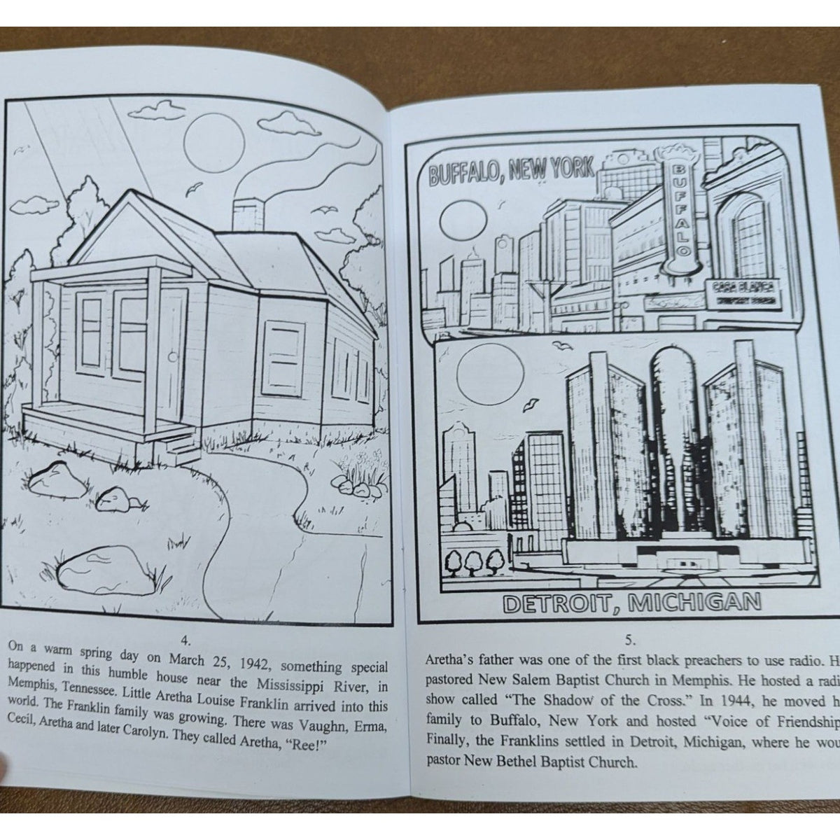 Aretha Franklin Biographical Coloring & Reading Book By WCIS