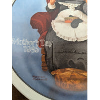 Norman Rockwell Mothers Day 1985 Collectible Plate "Mending Time" Vintage Cerami