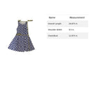 Everly Womens Geometric Blue & White Sleeveless Fit & Flare Dress