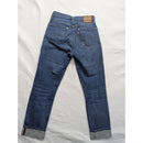Levis Premium Womens Blue Denim Jeans Rolled Cuff Mid Rise