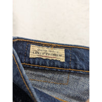 Levis Premium Womens Blue Denim Jeans Rolled Cuff Mid Rise