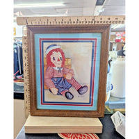 Raggedy Ann Framed Print By Ava Freeman 10" X 12" Wooden Frame