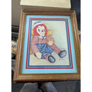 Raggedy Ann Framed Print By Ava Freeman 10" X 12" Wooden Frame