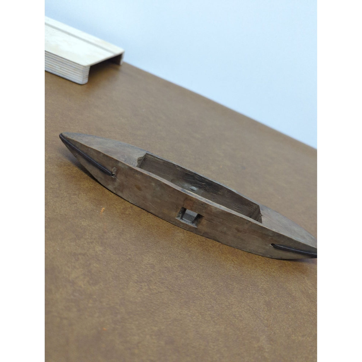 Vintage Wooden Weaving Shuttle Loom Tool 11.5-Inch Rustic Crafting Collectible