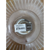 Mikasa Cheers Diamond Footed Glass Cake Plate 13.75" With Etched Lines Germany