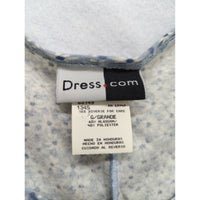 Blue Floral Sleeveless Dress With Scoop Neckline By Dress.com Size Large 60% Cotton 40% Polyester Made In Honduras