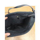 Liz Claiborne Black Nylon Crossbody Bag With Gold Accents Adjustable Strap And Zippered Compartments 10"x10"