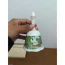 Danbury Mint Collectible Porcelain Bell With Scenic Watermill Design & Gold Accents