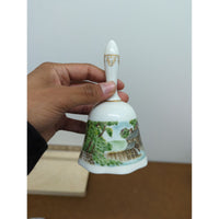 Danbury Mint Collectible Porcelain Bell With Scenic Watermill Design & Gold Accents