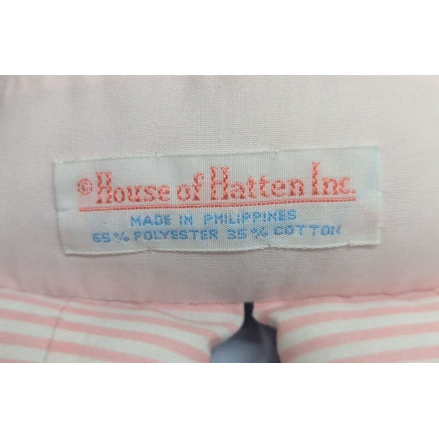 Vintage House Of Haten Blue & White Embroidered Flower Doll With Yellow Yarn Hai