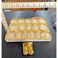 Gold-Tone Bangles Set Of 12 & Matching Jhumka Earrings Intricate Design Fashion