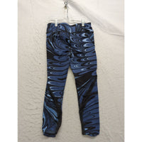 Nike Womens Blue Patterned Dri-Fit Leggings Size S Athletic Stretch Fabric