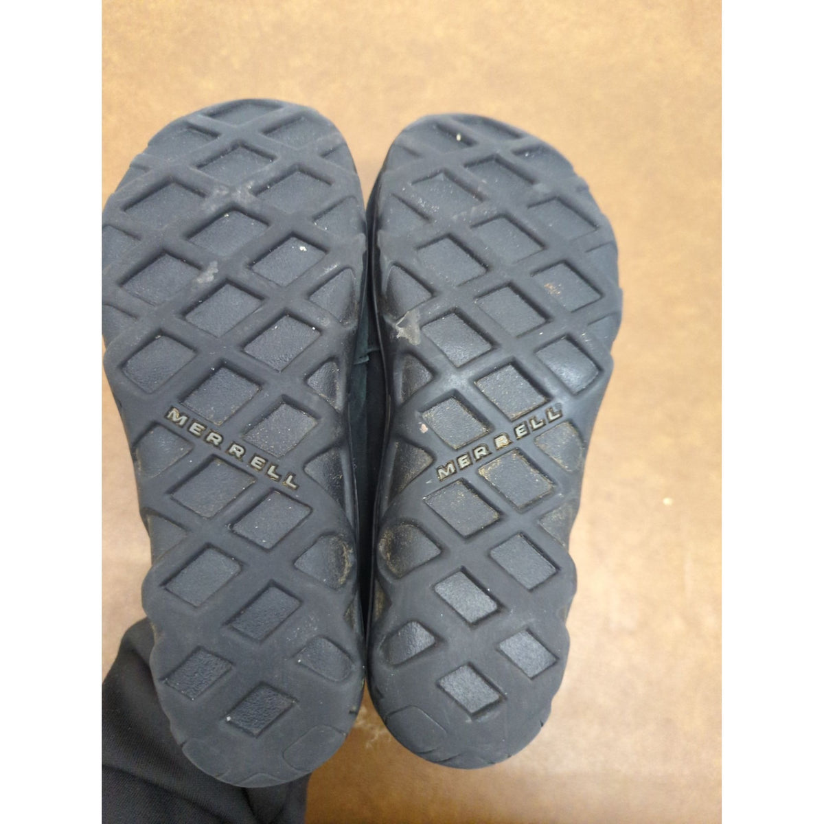 Merrell Jungle Moc Kids Slip-On Shoes Black Suede US 3.5M Rubber Sole Casual Comfort Durable Pre-Owned