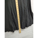 Lauren Ralph Lauren Black Dress With Crochet Cap Sleeves Size XL Flowy Panel Design Made In Jordan