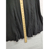 Lauren Ralph Lauren Black Dress With Crochet Cap Sleeves Size XL Flowy Panel Design Made In Jordan
