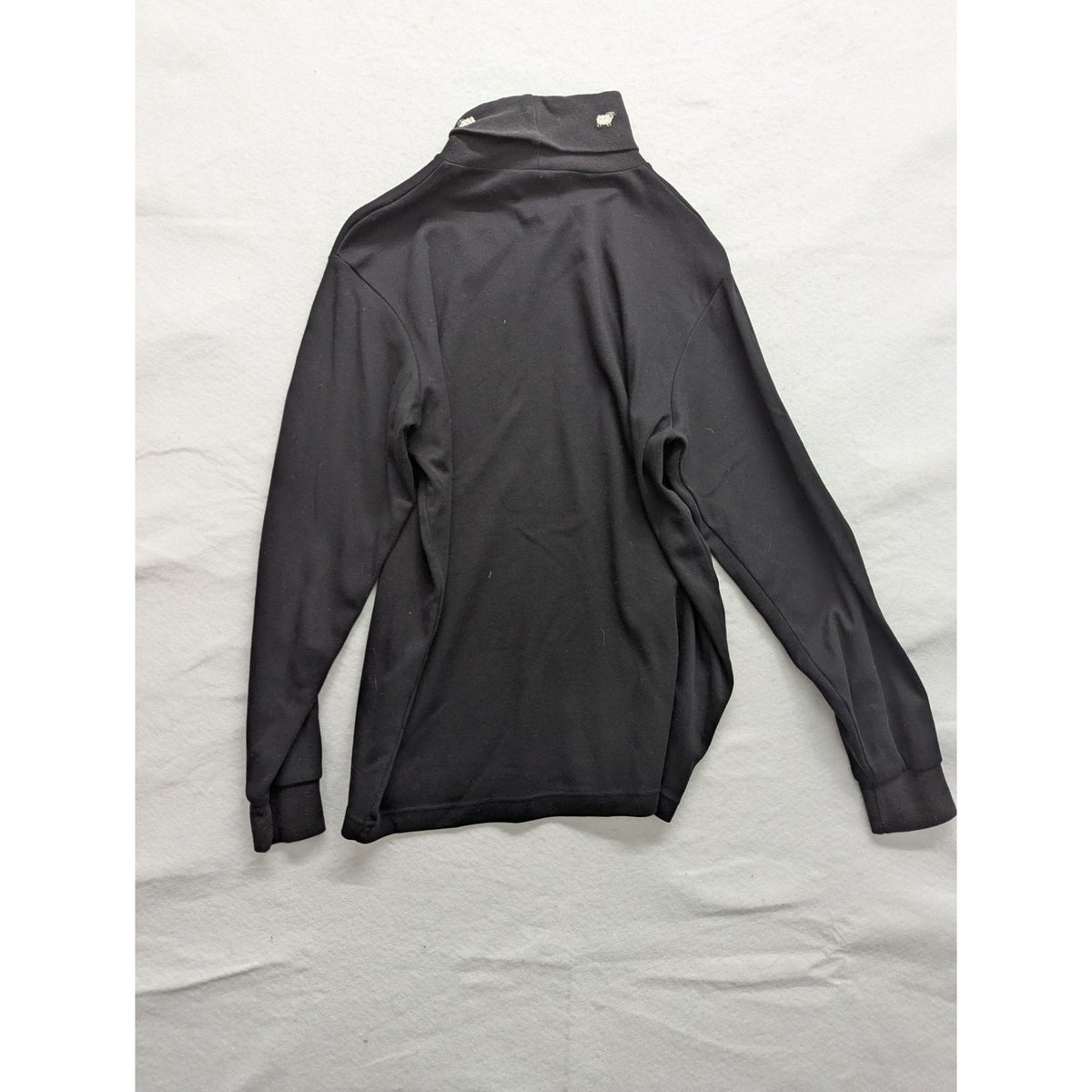 Woolrich Womens Black Turtleneck Long Sleeve Shirt Cotton Blend Size S