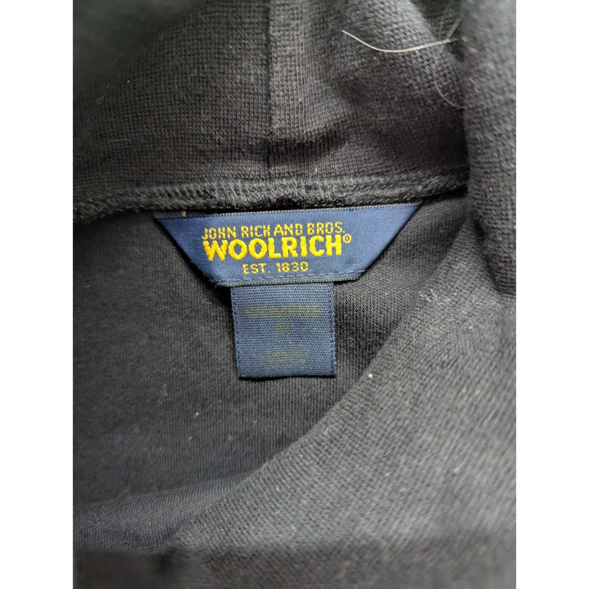 Woolrich Womens Black Turtleneck Long Sleeve Shirt Cotton Blend Size S