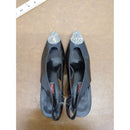 Anne Klein Black Slingback Heels With Embellished Toes Size 8 Patent Leather Pointed Toe 3-Inch Heel