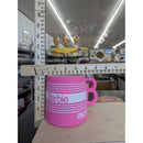 Barbie Pink Ceramic Mug With "B" Handle 2024 Mattel Stoneware 16 Oz