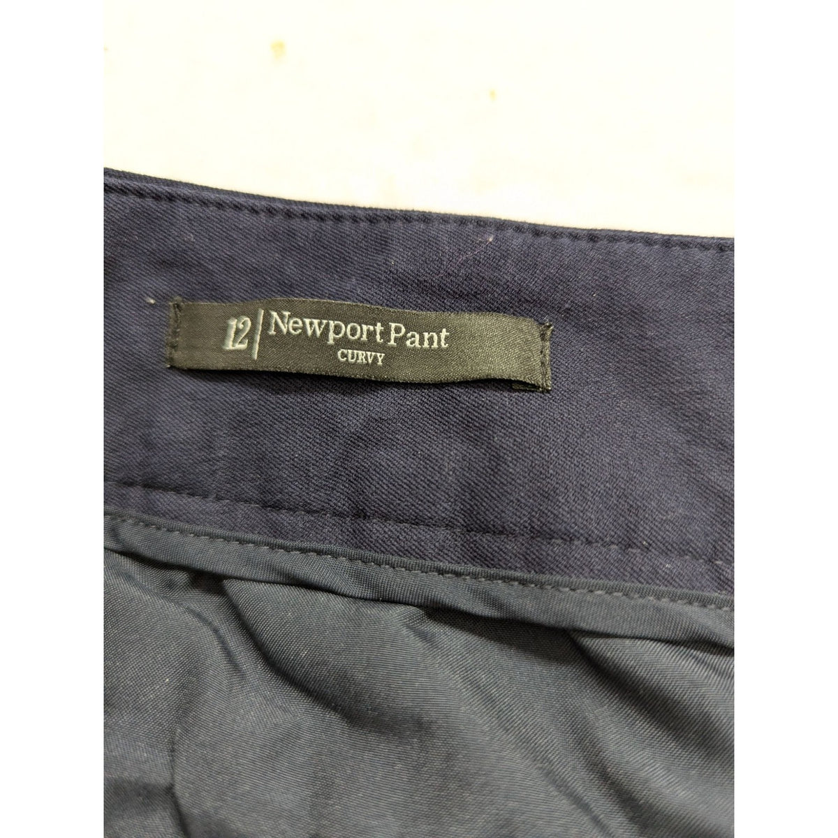 Talbots Womens Navy Newport Curvy Pants Size 12