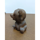 Wooden Bear Figurine With Unique Grain Texture - 5 Inches Tall Handcrafted Rustic Decor Piece