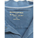 Banana Republic Mens Blue Polo Shirt XL Cotton Blend Short Sleeve Casual Wear